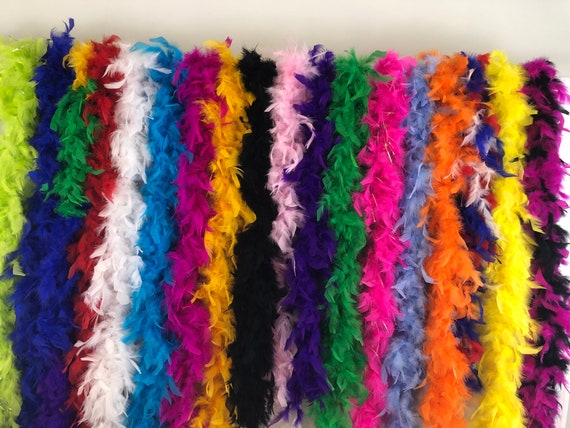 6 Ply RAINBOW Ostrich FEATHER BOA 72 Inches; Costumes/Halloween/Bachelorette