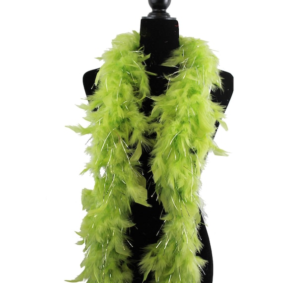 Lumière verte w/guirlande Boa en plumes Chandelle 40 grammes, 2