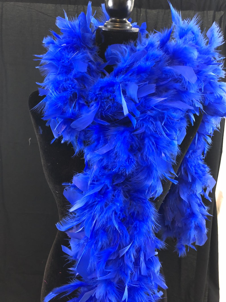 Royal Blue 100 Gram Chandelle Feather Boa 2 Yard Longgreat Etsy