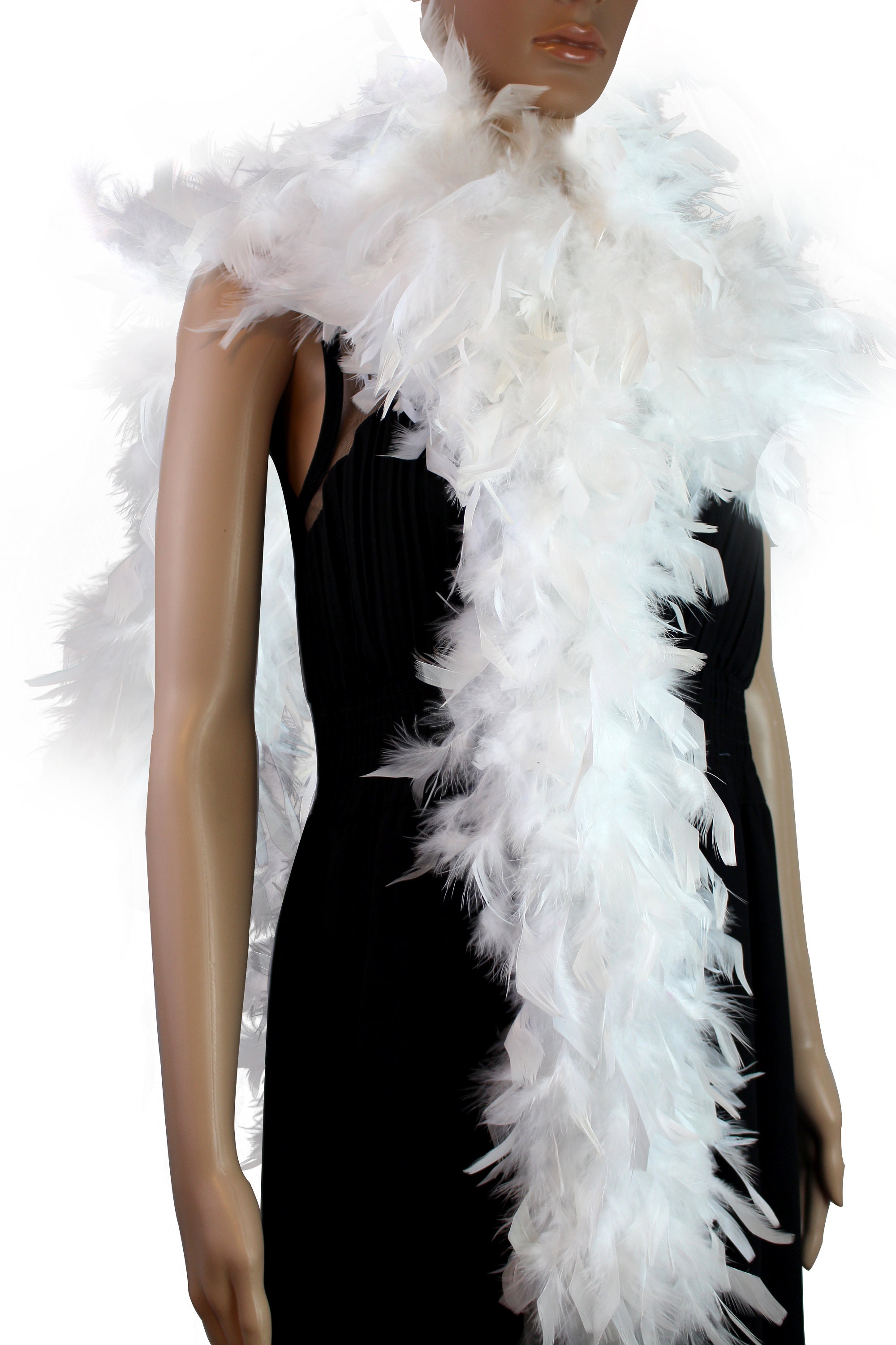 Orange / noir mélange 65 gramme Chandelle Boa de plumes 6 pieds Long danse  artisanat parti robe jusqu'à Halloween Costume de décoration de mariage,  8E31 -  France