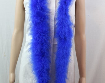 Royal Blue  50 Gram Marabou Feather Boa, 2 Yard-Long Dancing Wedding Crafting Party Dress Up Halloween Costume Decoration