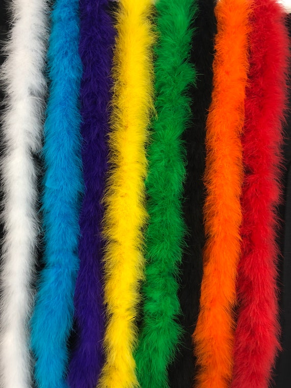 Boas de plumas coloridas de 9 colores, 1.41 oz, boa de plumas de 2 yardas  para mujer, para bailar, boda, fiesta, disfraz de Halloween