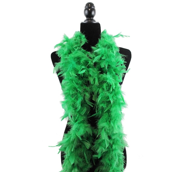 Hot pink//Green 60 Gram Chandelle Feather Boa 2 Yard Long-Great for PartyWedding