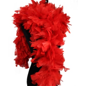 2 Yards - Brown Heavy Weight Turkey Flat Feather Boa, 150 Gram