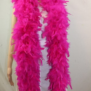 Hot Pink 120 Gramm Chandelle Federboa: 2-Yard-Party Kostümzubehör