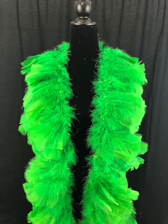 Thick Green 5-Ft Turkey Feather Boa!