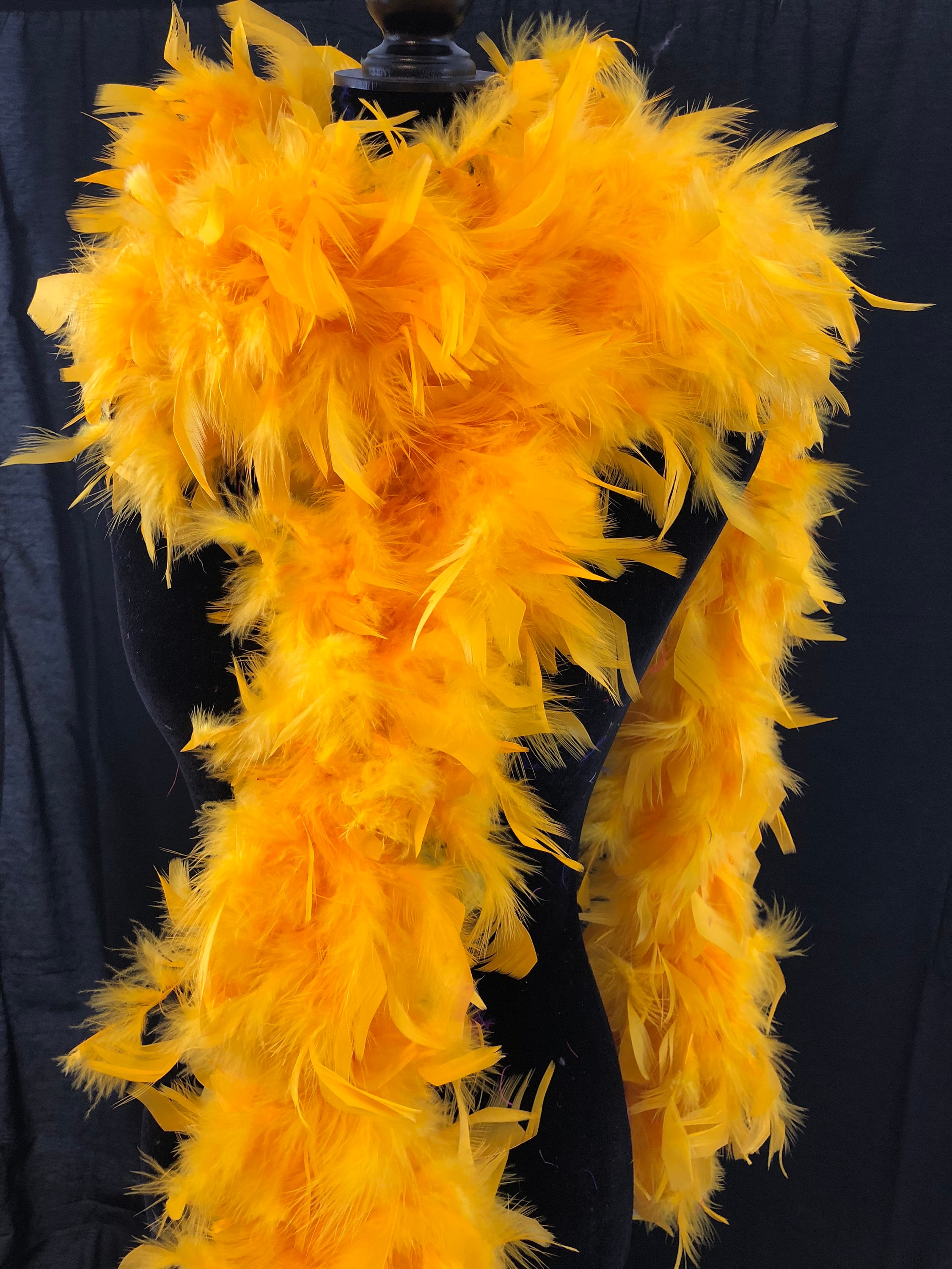Gold Yellow 100 Gram Chandelle Feather Boa 2 Yard Long-great - Etsy