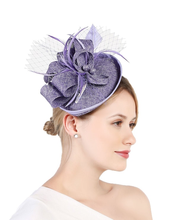 Light Purple Color Fascinator Hat for 