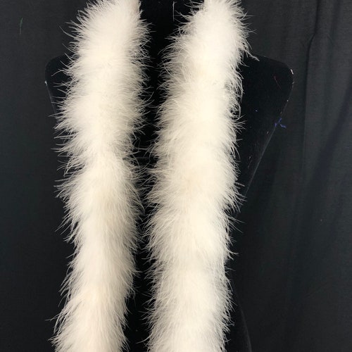 White 30 Gram Marabou Feather Boa 2 Yardlong Dancing Wedding Etsy