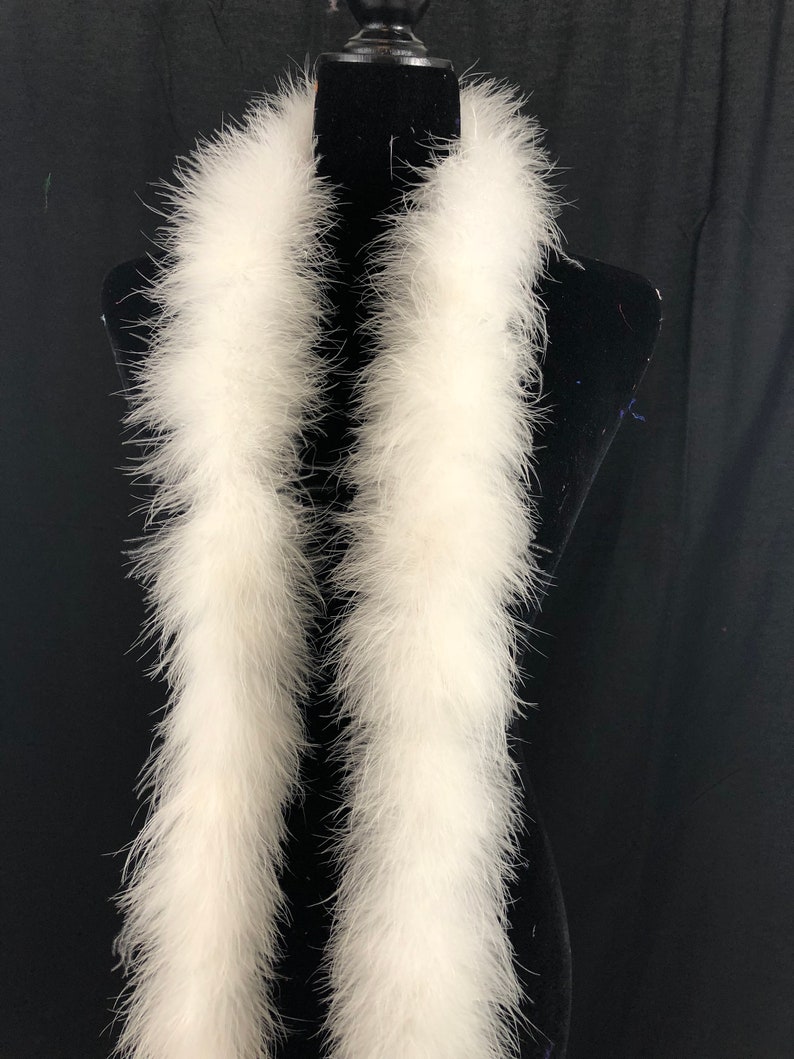 white 30 gram marabou feather boa 2 yard long dancing etsy