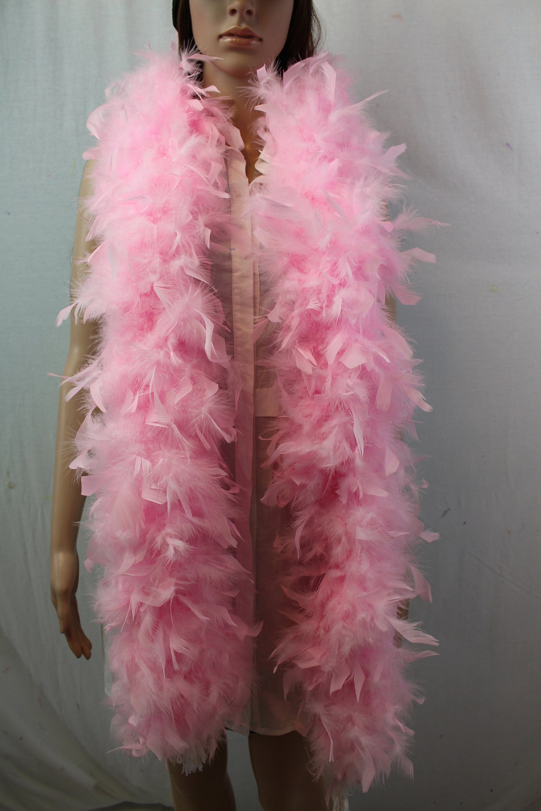 Mardi Gras Creations Light Pink Solid Color Feather Boas - Individual