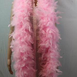 Baby Pink Color 120 Gram Chandelle Feather Boa, 2 Yard Long-Great for Party, Wedding, Costume