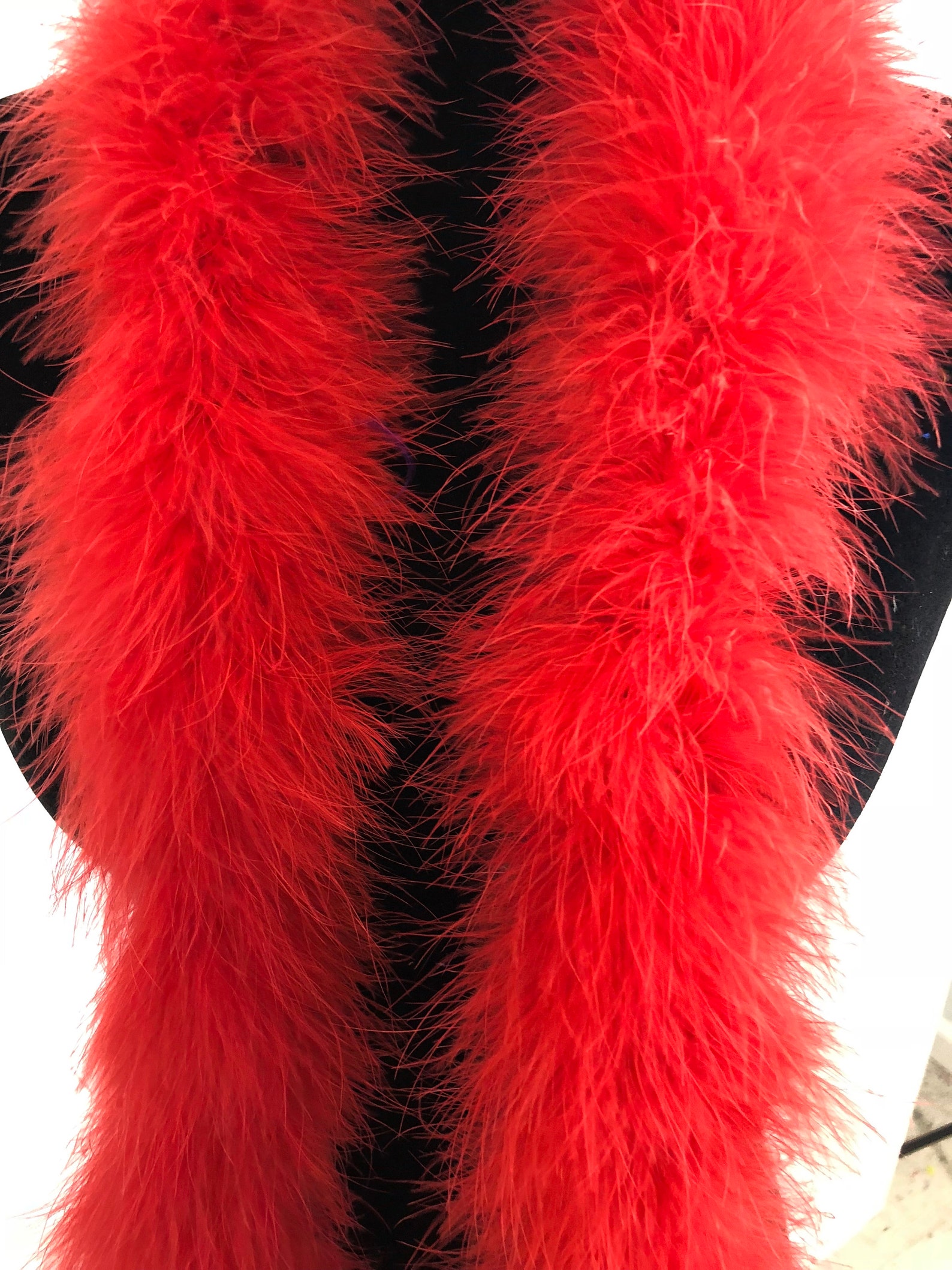 Red 30 Gram Marabou Feather Boa 2 Yardlong Dancing Wedding Etsy