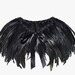 Women's Black Real Feather Shrug Shawl Wrap Lace Collar Halloween Costume Scarf 68bbf792253621e5a645a1c4