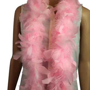 Cor rosa bebê 25 gramas, 4 pés de comprimento crianças Chandelle pena boa, ótimo para festa, casamento, fantasia de Halloween, árvore de Natal, decoração