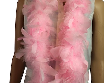 Baby Pink Color 25 Gram, 4 Feet  Long Kids Chandelle Feather Boa, Great for Party, Wedding, Halloween Costume, Christmas Tree, Decoration