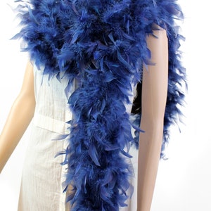 Navy 100 Gram Chandelle Feather Boa, 2 Yard Long-Great for Party, Wedding, Costume