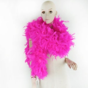 Candy Pink Chandelle Federboa: 2 Meter Party Kostüm Accessoire