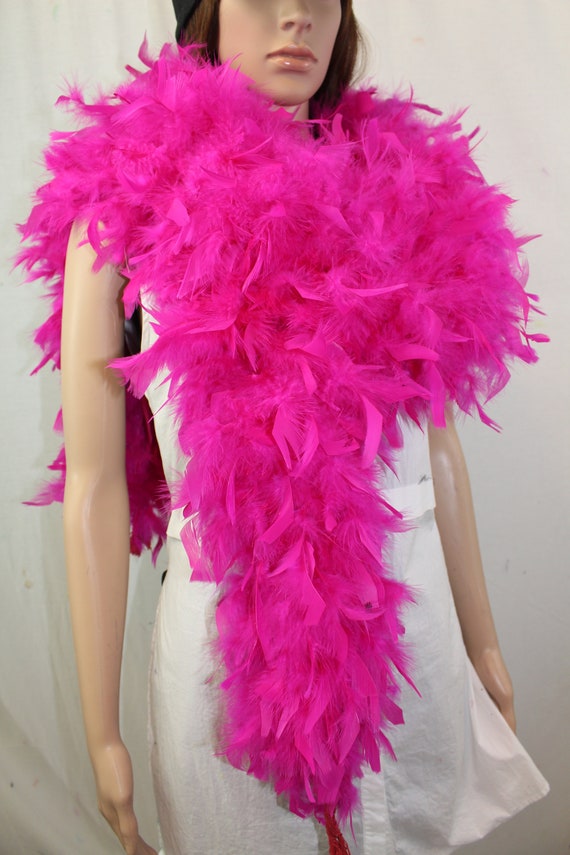 2 Yards - Hot Pink Heavy Weight Chandelle Feather Boa | 80 Gram