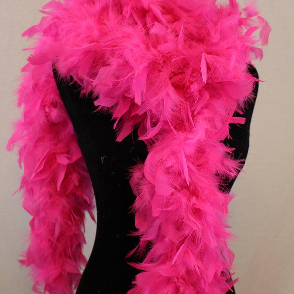 Candy Pink 100 Gram Chandelle Feather Boa, 2 Yard Long-Great for Party, Wedding, Costume