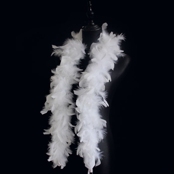 Boa en plumes de Chandelle pour enfants, couleur blanche, 25