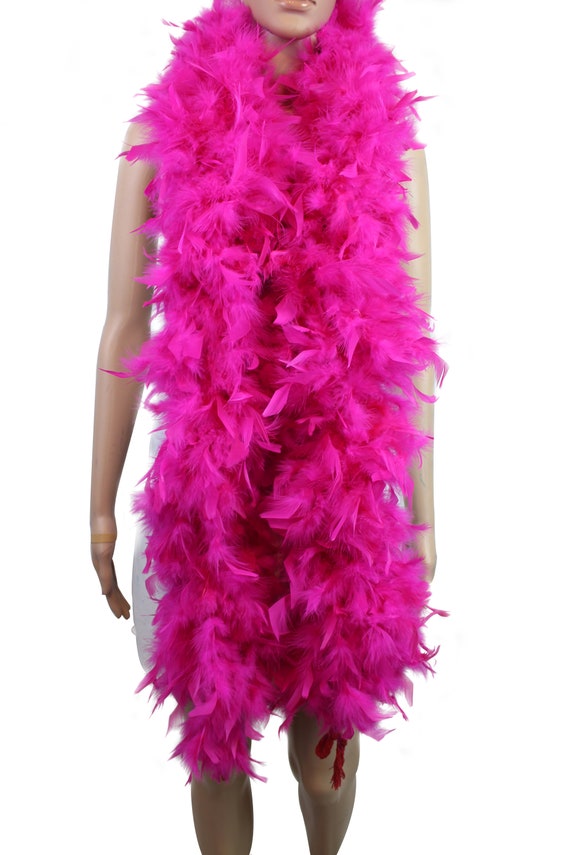 2 Yards - Hot Pink Heavy Weight Chandelle Feather Boa | 80 Gram