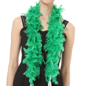 Moonlight Feather 2 Yards - Kelly Green Chandelle Feather Boa, 80 Gram