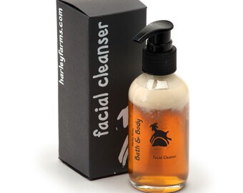 Facial cleanser, with Goat milk, Rosewater and Honey, gentle deep clean facial routine