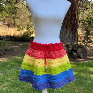 Rainbow Crochet Cotton Skirt