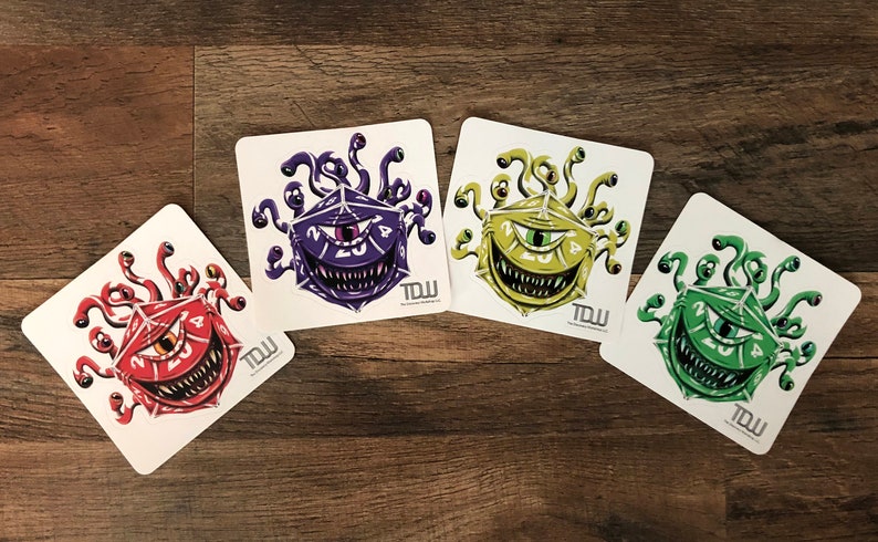 D20 Beholder Die Cut Vinyl Stickers
