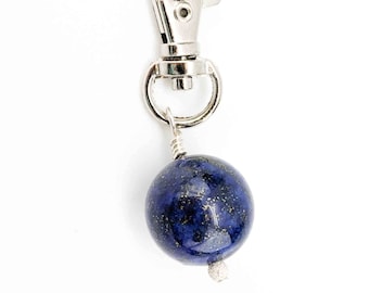 Gemstone Lapis Lazuli Pet Dog Collar Charm, Healing Charm, Pet jewelry, Dog Accesory Gift, Pet Bling