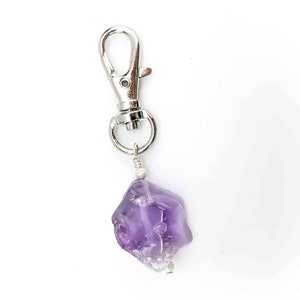 Crystal Gemstone Natural Amethyst Pet Collar Charm, Healing Charm, Pet jewelry, Dog Accesory Gift, Pet Bling