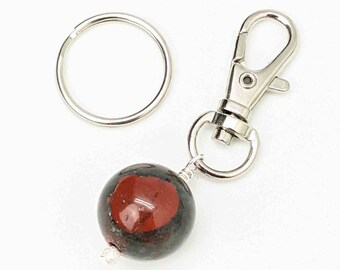 Gemstone Bloodstone Pet Dog Collar Charm, Healing Charm, Pet Jewelry, Dog Accessory Gift, Pet Bling, Red green charm, healing charm gemstone