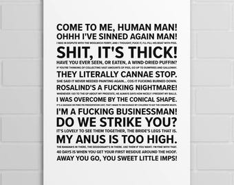 Citas de Bob Mortimer Taskmaster (póster o lámina en tamaños A5, A4 y A3)