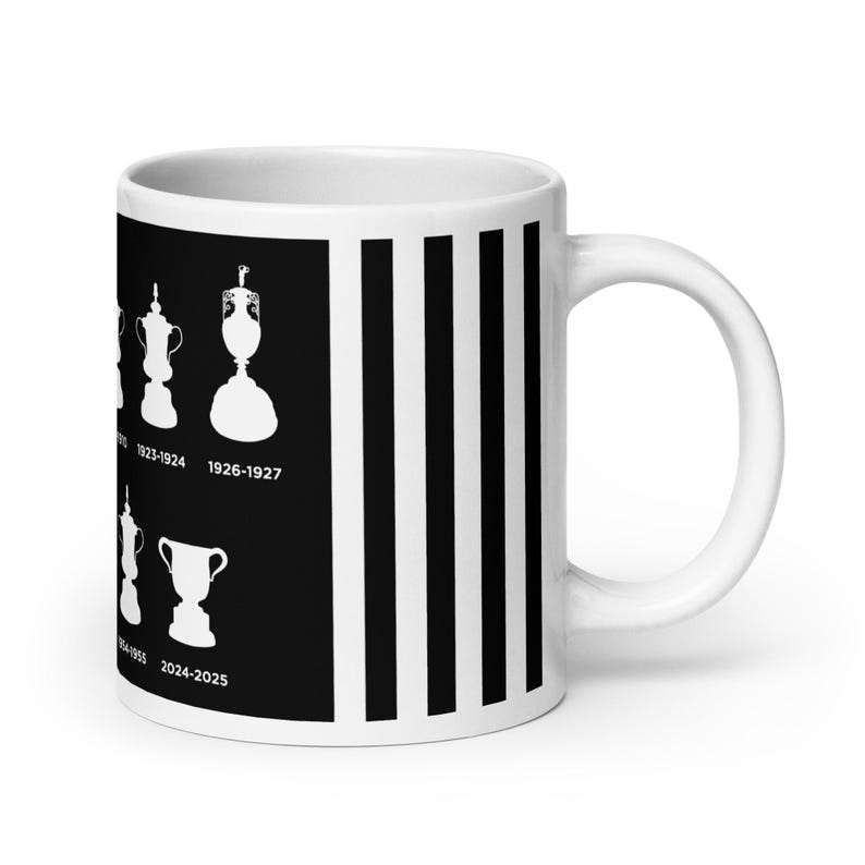 Newcastle United Football Club Trophies White glossy mug