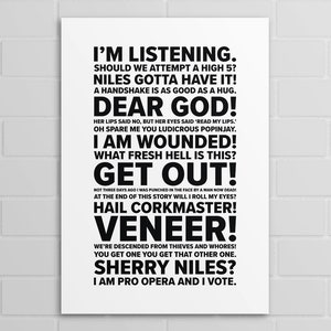 Frasier Quotes (A5, A4, A3 poster or print)