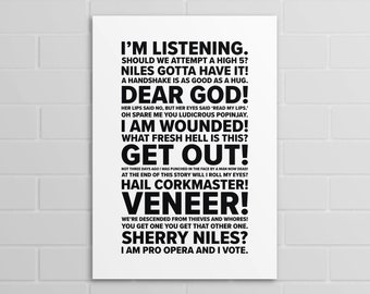 Frasier Quotes (A5, A4, A3 poster or print)