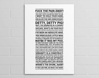 Sex Education Quotes (A5, A4, A3 poster or print)