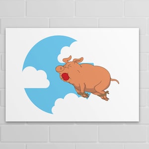 Flying Pig | Simpsons | Lisa the Vegetarian (A5, A4, A3 poster or print)