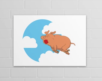 Flying Pig | Simpsons | Lisa the Vegetarian (A5, A4, A3 poster or print)