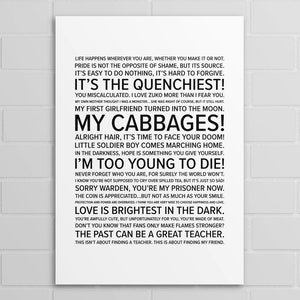 Avatar Last Airbender Quotes (A5, A4, A3 poster or print)