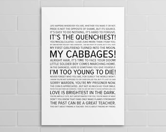 Avatar Last Airbender Quotes (A5, A4, A3 poster or print)