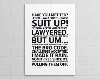 How I Met Your Mother Quotes (A5, A4, A3 poster or print)