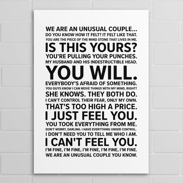 Wanda Quotes (A5, A4, A3 poster or print)