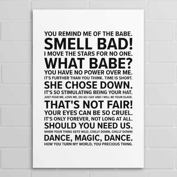 Labyrinth Quotes (A5, A4, A3 poster or print)