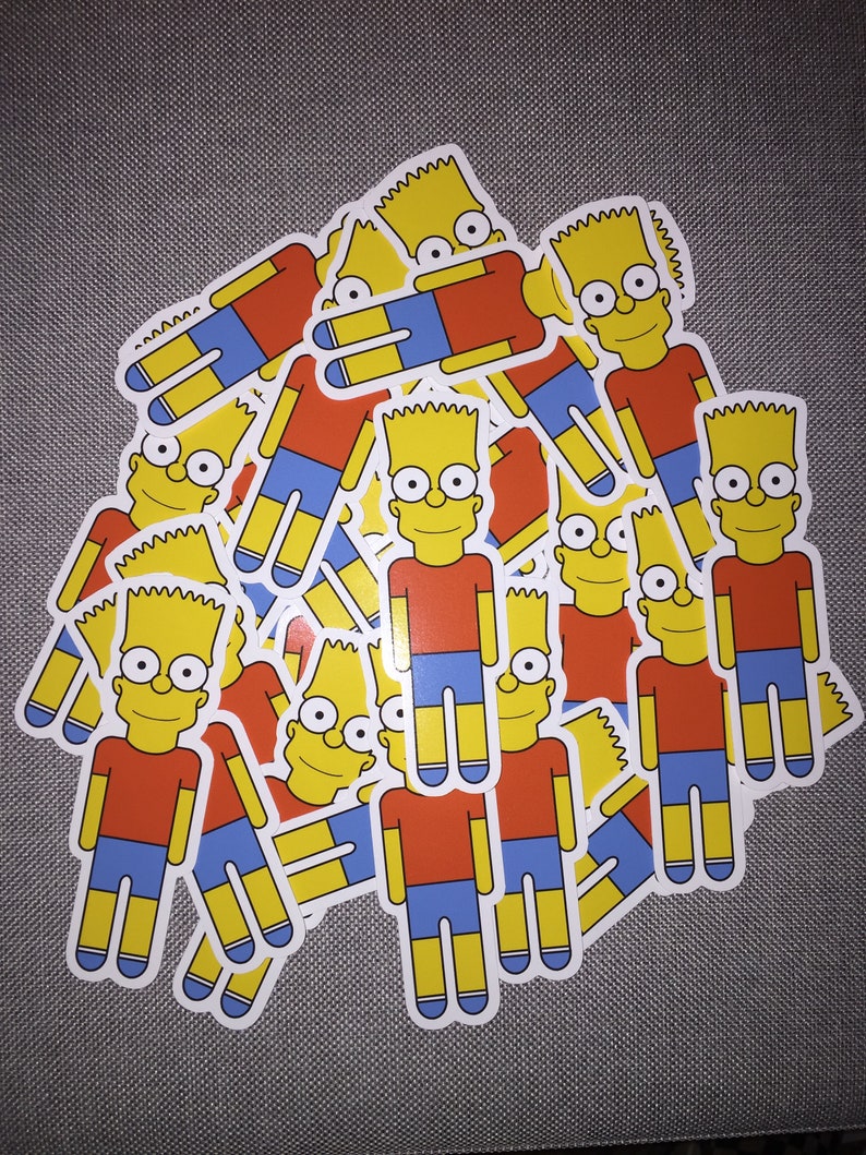 Bart Simpson Illustration | Sticker | A5 or A4 Print or Poster - Etsy