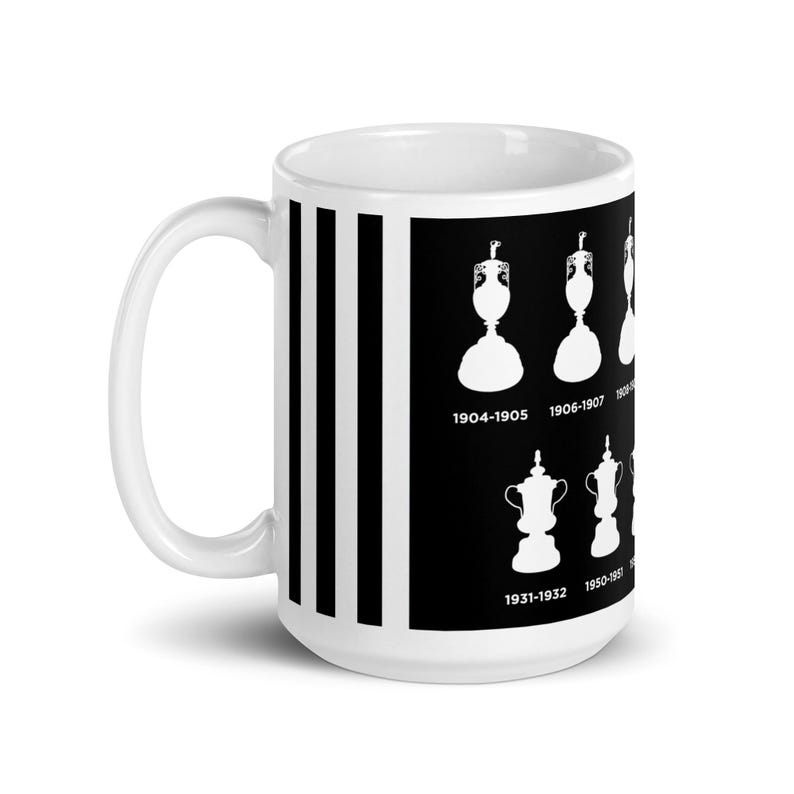 Newcastle United Football Club Trophies White glossy mug