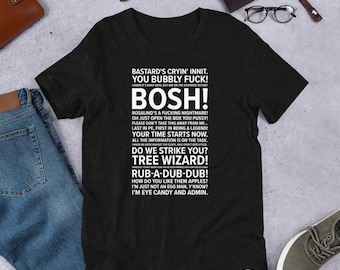 Taskmaster Quotes | Short-Sleeve Unisex T-Shirt | Sizes Small - 2XL