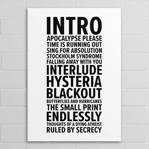 Absolution - Muse (A5, A4, A3 poster or print)