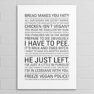 Scott Pilgrim Quotes (A5, A4, A3 poster or print)